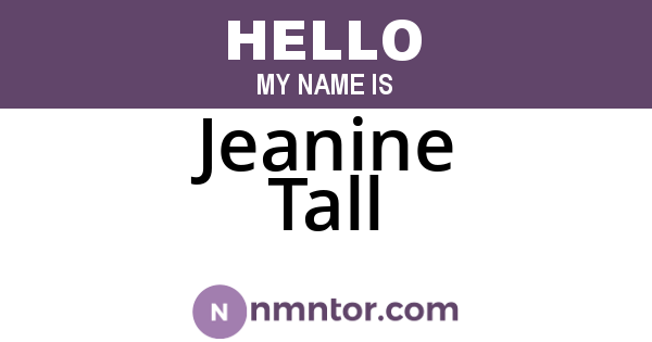 Jeanine Tall