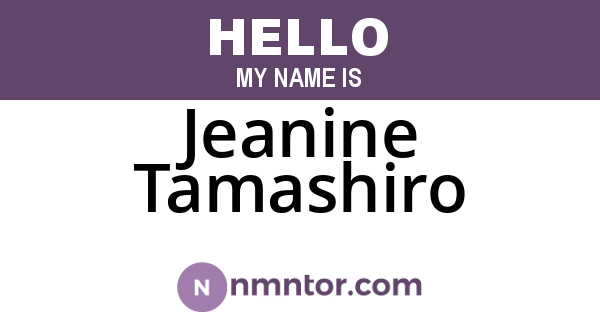 Jeanine Tamashiro