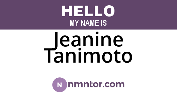 Jeanine Tanimoto