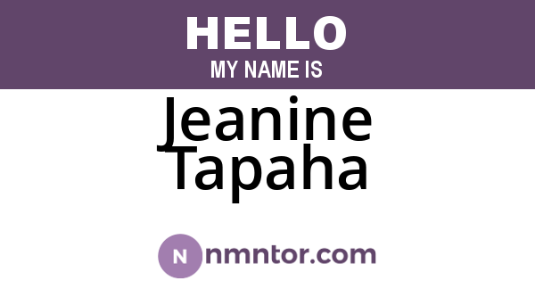Jeanine Tapaha