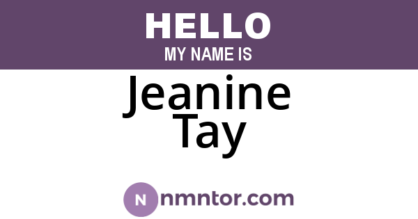 Jeanine Tay
