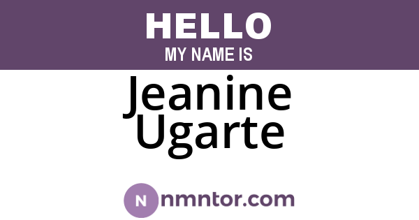 Jeanine Ugarte