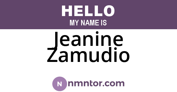 Jeanine Zamudio