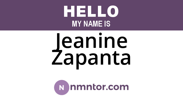 Jeanine Zapanta