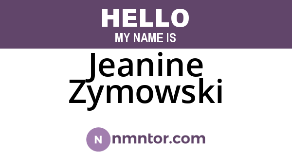 Jeanine Zymowski