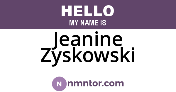 Jeanine Zyskowski