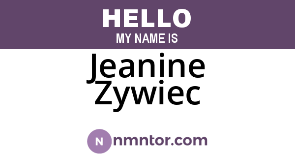 Jeanine Zywiec