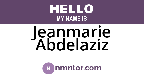 Jeanmarie Abdelaziz