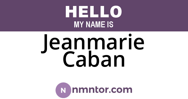 Jeanmarie Caban