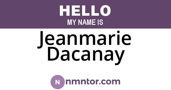 Jeanmarie Dacanay
