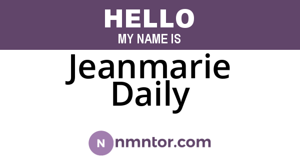 Jeanmarie Daily