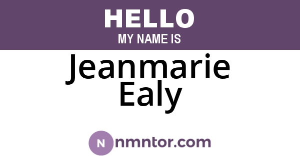 Jeanmarie Ealy