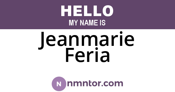 Jeanmarie Feria