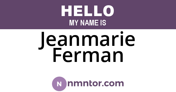 Jeanmarie Ferman