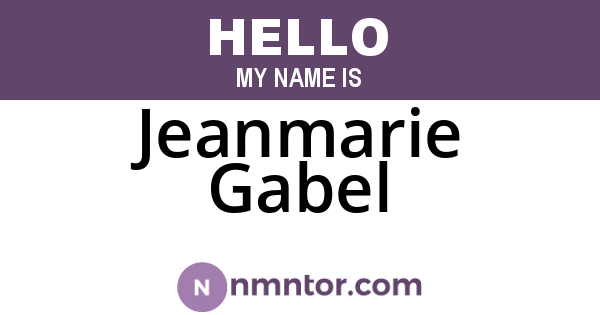 Jeanmarie Gabel