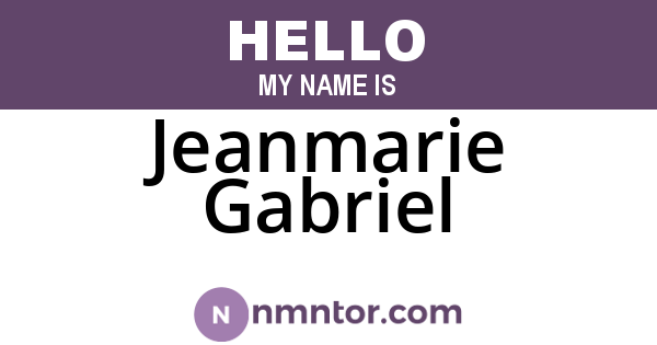 Jeanmarie Gabriel