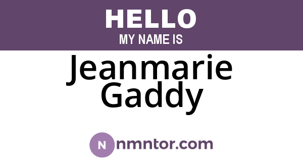 Jeanmarie Gaddy