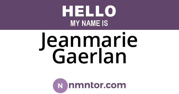 Jeanmarie Gaerlan