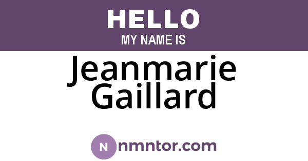 Jeanmarie Gaillard