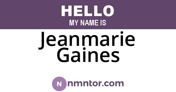 Jeanmarie Gaines