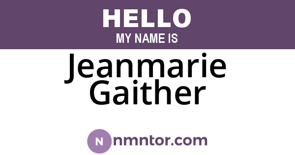 Jeanmarie Gaither
