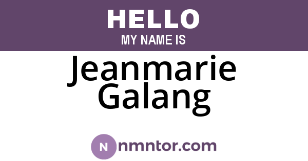 Jeanmarie Galang