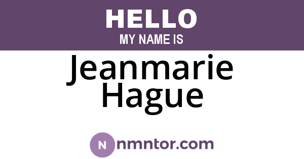 Jeanmarie Hague