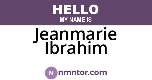 Jeanmarie Ibrahim