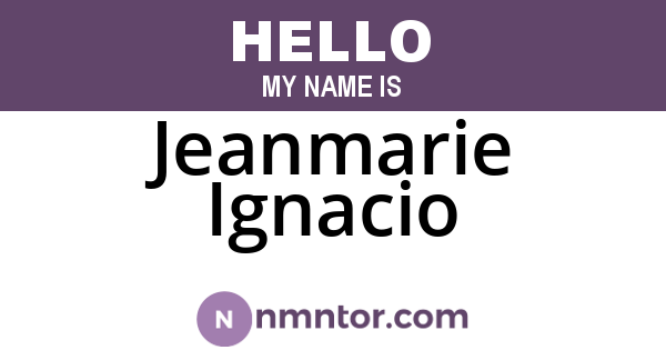 Jeanmarie Ignacio