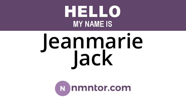 Jeanmarie Jack