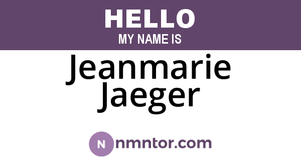 Jeanmarie Jaeger