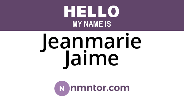 Jeanmarie Jaime