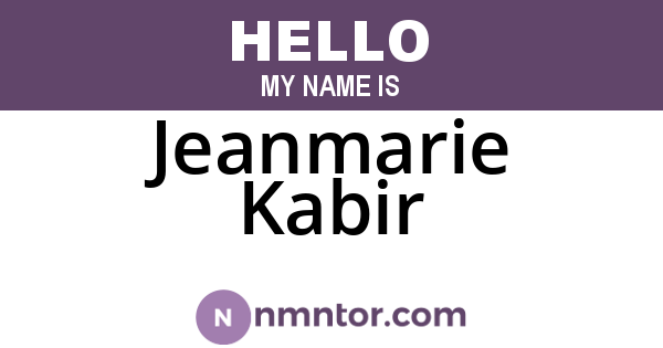 Jeanmarie Kabir