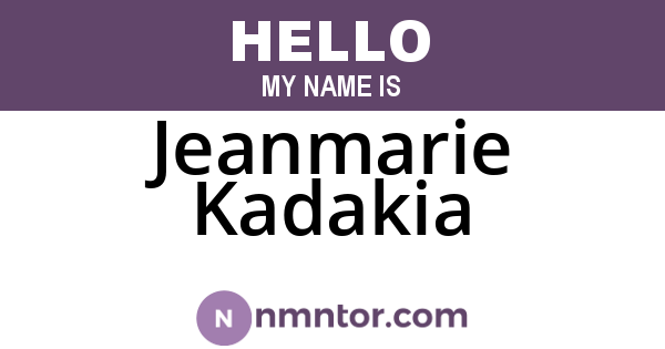 Jeanmarie Kadakia