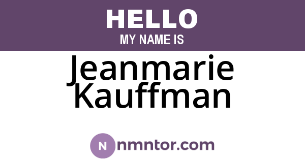 Jeanmarie Kauffman