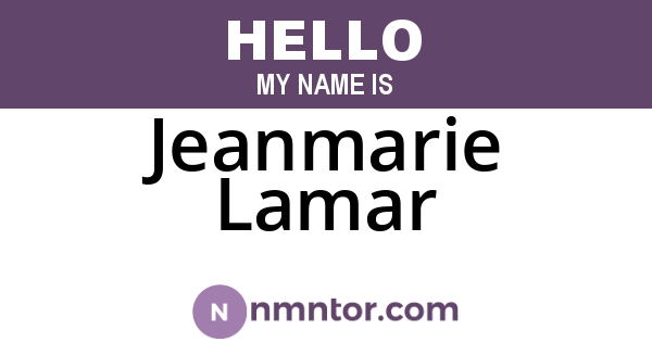Jeanmarie Lamar