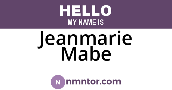 Jeanmarie Mabe