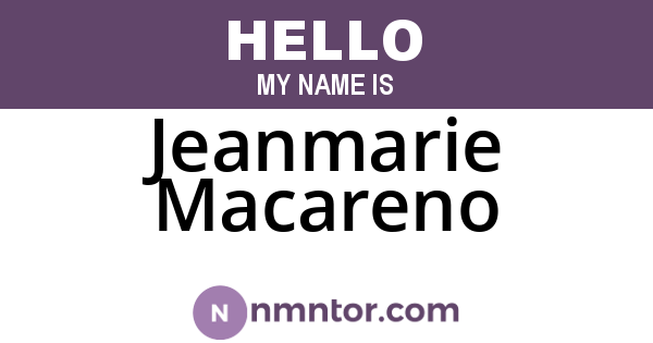 Jeanmarie Macareno