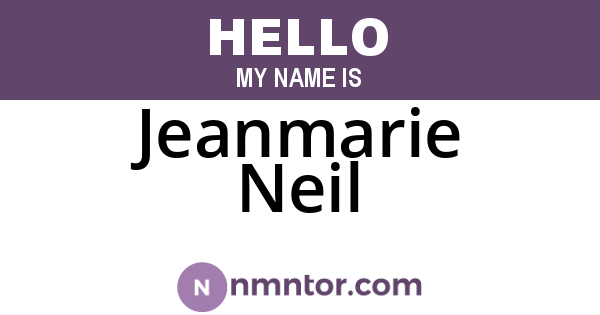 Jeanmarie Neil
