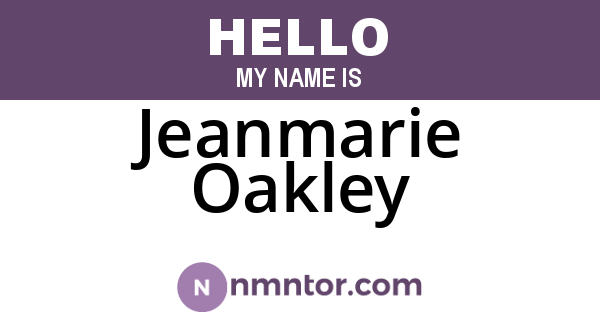 Jeanmarie Oakley
