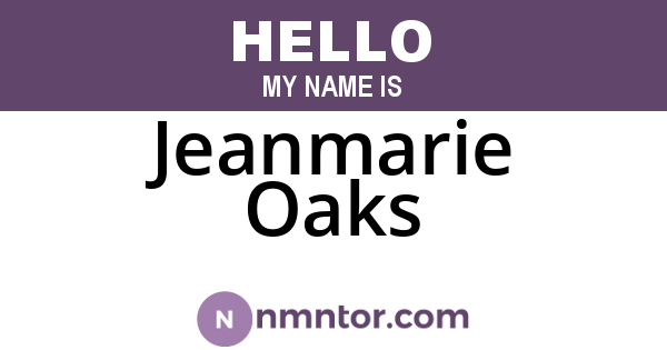 Jeanmarie Oaks