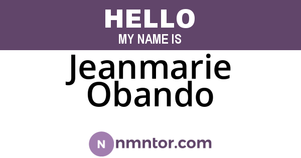 Jeanmarie Obando