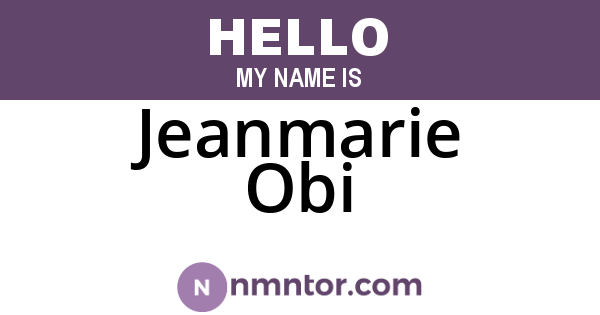 Jeanmarie Obi