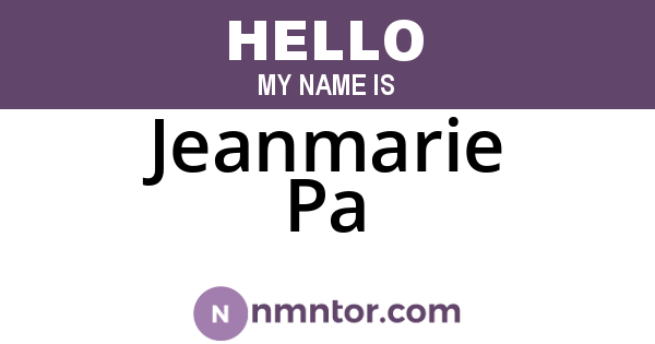 Jeanmarie Pa