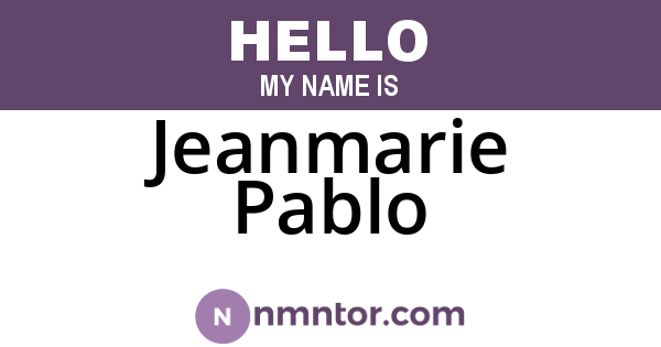Jeanmarie Pablo