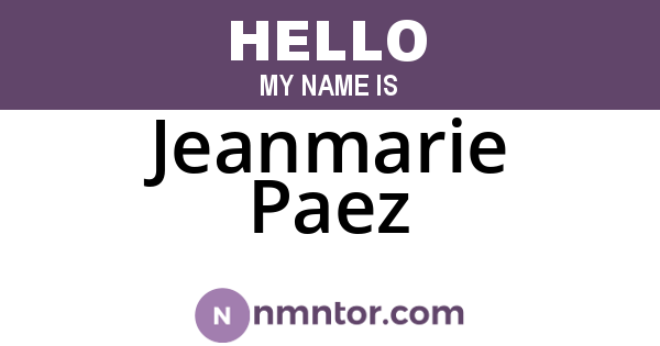 Jeanmarie Paez