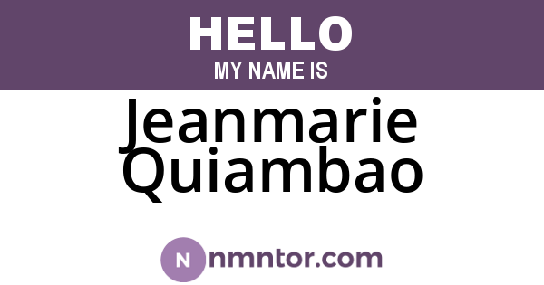 Jeanmarie Quiambao