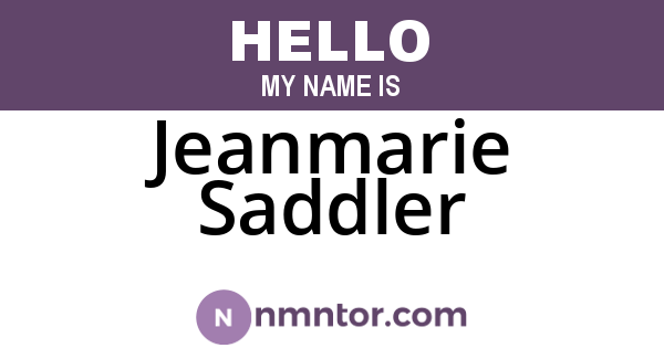 Jeanmarie Saddler
