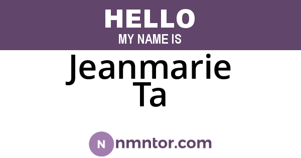 Jeanmarie Ta