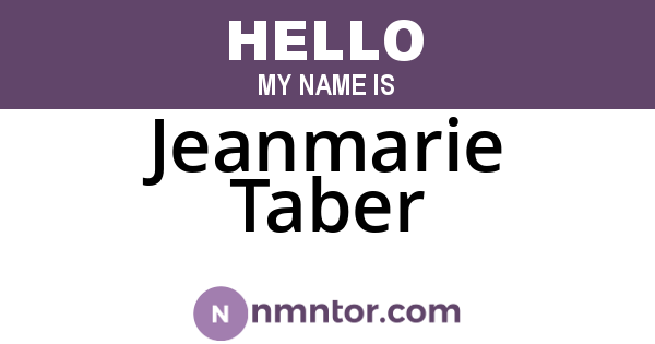 Jeanmarie Taber
